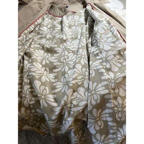 Target Dry Womens Jacket Size M Belted Beige Short Trench Medium Lined - Picture 9 of 12
